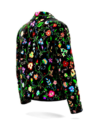 Fall 1997 Todd Oldham Embroidered Floral Silk Satin Jacket