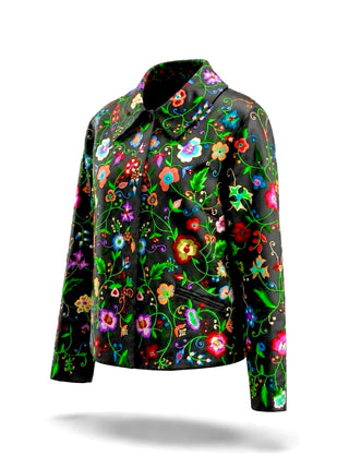 Fall 1997 Todd Oldham Embroidered Floral Silk Satin Jacket