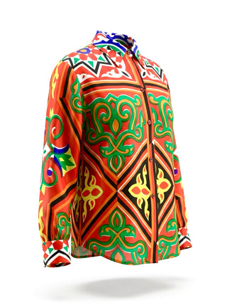 Spring 1995 Todd Oldham Printed Silk Chiffon Shirt