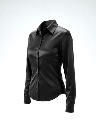Spring 1995 Vintage Todd Oldham Silk Charmeuse Shrunken Shirt