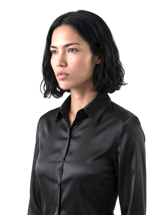 Spring 1995 Vintage Todd Oldham Silk Charmeuse Shrunken Shirt