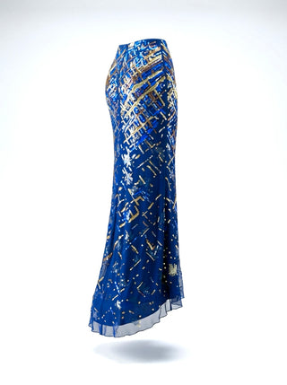 Fall 1998 Todd Oldham Beaded Chiffon Triple Layer Skirt