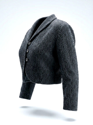 Fall 1994 Todd Oldham Beaded Corduroy Cropped Blazer