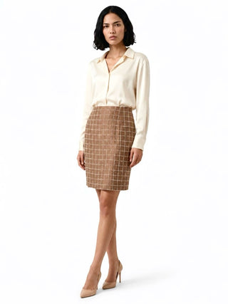 Fall 1997 Todd Oldham Wool Embroidered Skirt