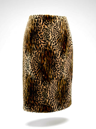 Fall 1997 Todd Oldham Faux Fur Ocelot Print Skirt