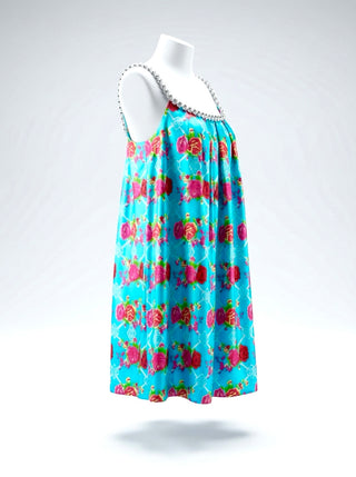 Todd Oldham 1995 Silk Charmeuse Mini Shift Dress with Crystal Straps