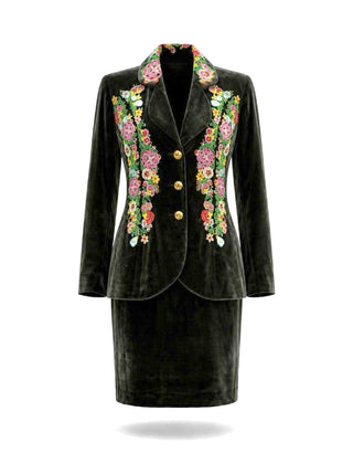 Fall 1995 Todd Oldham Beaded Velvet Suit