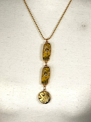 Todd Oldham Spring 1993 “Fair” Collection 3-Tier 24kt Gold-Plated Signed Charm Ball Chain Necklace