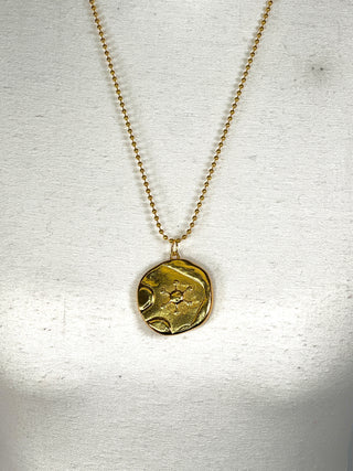Vintage Spring 1993 24kt Gold-Plated Medallion Necklace