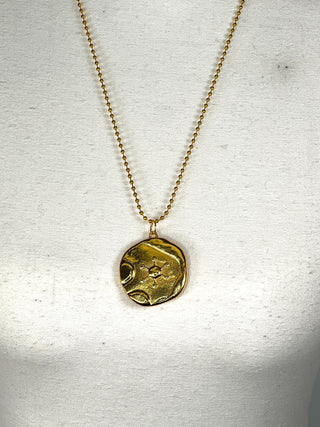 Vintage Spring 1993 24kt Gold-Plated Medallion Necklace