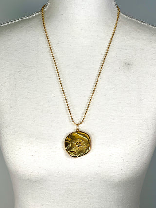 Vintage Spring 1993 24kt Gold-Plated Medallion Necklace