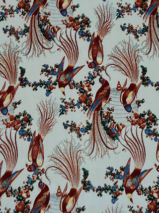 Vintage Todd Oldham Spring 1998 Runway Pheasant Print Stretch Silk  Matte Jersey Fabric – 45" Wide, 4 Yard Bundle