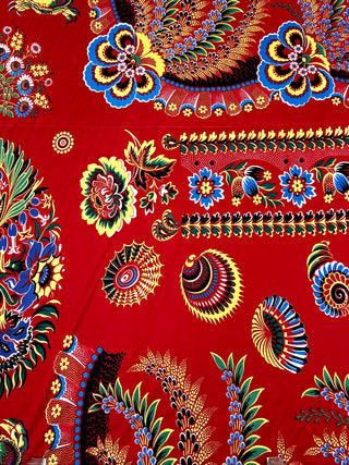 Vintage Spring 1998 Bold Floral Print Silk Lycra Matte Jersey Fabric – 4 Yard Bundle - Panel Print