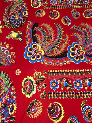 Vintage Spring 1998 Bold Floral Print Silk Lycra Matte Jersey Fabric – 4 Yard Bundle - Panel Print
