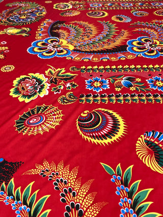 Vintage Spring 1998 Bold Floral Print Silk Lycra Matte Jersey Fabric – 4 Yard Bundle - Panel Print