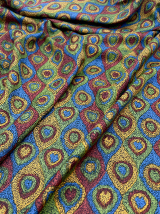 Todd Oldham Vintage Fall 1993 Peacock Print Silk Broadcloth Fabric –  4-Yard Bundle