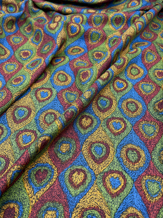 Todd Oldham Vintage Fall 1993 Peacock Print Silk Broadcloth Fabric –  4-Yard Bundle