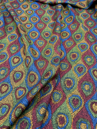 Todd Oldham Vintage Fall 1993 Peacock Print Silk Broadcloth Fabric –  4-Yard Bundle