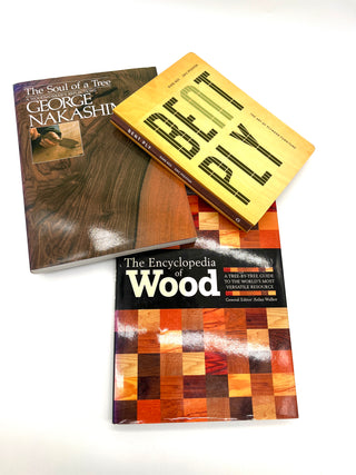Wood Design Book Bundle – Set of 3 from the Todd Oldham Studio Library – George Nakashima, The Encyclopedia of Wood & Bent Ply Plywood Furniture