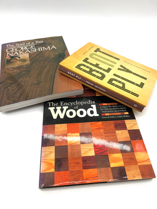Wood Design Book Bundle – Set of 3 from the Todd Oldham Studio Library – George Nakashima, The Encyclopedia of Wood & Bent Ply Plywood Furniture