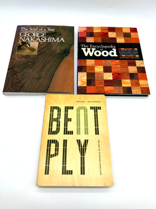 Wood Design Book Bundle – Set of 3 from the Todd Oldham Studio Library – George Nakashima, The Encyclopedia of Wood & Bent Ply Plywood Furniture