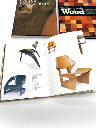 Wood Design Book Bundle – Set of 3 from the Todd Oldham Studio Library – George Nakashima, The Encyclopedia of Wood & Bent Ply Plywood Furniture