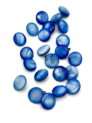Set of 20 Vintage 1930s Bakelite Buttons – Bright Blue Shank Buttons