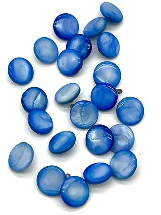 Set of 20 Vintage 1930s Bakelite Buttons – Bright Blue Shank Buttons