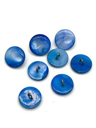 Set of 20 Vintage 1930s Bakelite Buttons – Bright Blue Shank Buttons