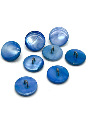 Set of 20 Vintage 1930s Bakelite Buttons – Bright Blue Shank Buttons