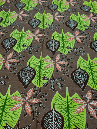 Todd Oldham Studio Vintage Textile Collection – 1950s Waverly “Leaf Shadow” Cotton Barkcloth Fabric  - 4 Yard Bundles