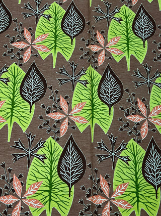 Todd Oldham Studio Vintage Textile Collection – 1950s Waverly “Leaf Shadow” Cotton Barkcloth Fabric  - 4 Yard Bundles