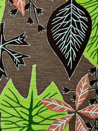 Todd Oldham Studio Vintage Textile Collection – 1950s Waverly “Leaf Shadow” Cotton Barkcloth Fabric  - 4 Yard Bundles