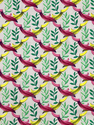 Todd Oldham Collection - 1940s Vintage Goldco Ribbon & Ivy Barkcloth Textile Panel