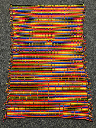 Todd Oldham Collections- Vintage 1970s Hand-Crocheted Wool Lap Blanket
