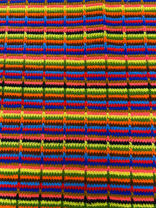 Todd Oldham Collections- Vintage 1970s Hand-Crocheted Wool Lap Blanket