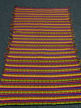 Todd Oldham Collections- Vintage 1970s Hand-Crocheted Wool Lap Blanket