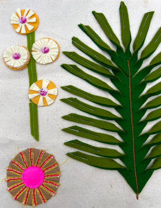 Todd Oldham Studio Felt Floral Embellishment Sample for DIY Patchwork and Embroidery