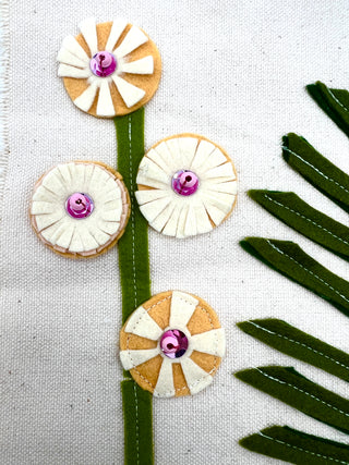 Todd Oldham Studio Felt Floral Embellishment Sample for DIY Patchwork and Embroidery