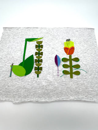 Todd Oldham Studio Wool Felt Tulip Botanical Appliqué Sample - 100% Wool Felt