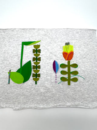 Todd Oldham Studio Wool Felt Tulip Botanical Appliqué Sample - 100% Wool Felt
