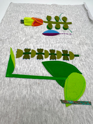 Todd Oldham Studio Wool Felt Tulip Botanical Appliqué Sample - 100% Wool Felt