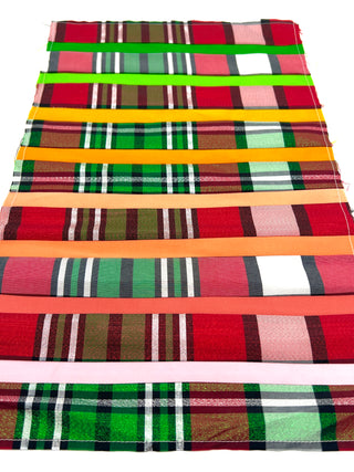 Todd Oldham Studio Textile Design Inspiration Swatch - Sparkle Plaid and Ribbon