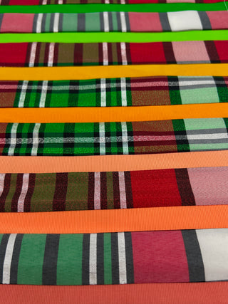 Todd Oldham Studio Textile Design Inspiration Swatch - Sparkle Plaid and Ribbon