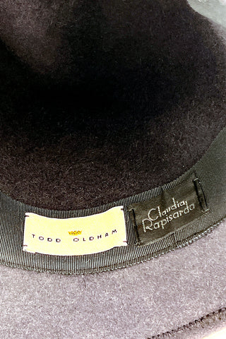 Fall 1997 Todd Oldham Wool Felt Dark Grey Fedora