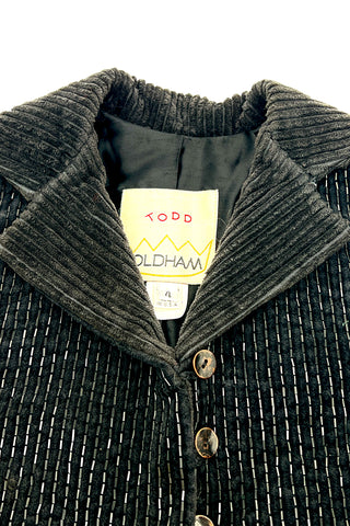 Fall 1994 Todd Oldham Beaded Corduroy Cropped Blazer