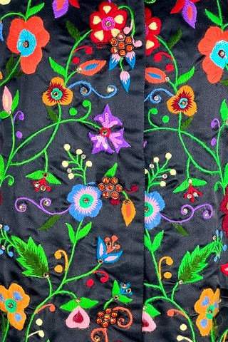 Fall 1997 Todd Oldham Embroidered Floral Silk Satin Jacket