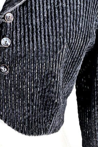 Fall 1994 Todd Oldham Beaded Corduroy Cropped Blazer