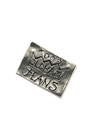 1996 Todd Oldham Jeans Silver-Plated Belt Buckle