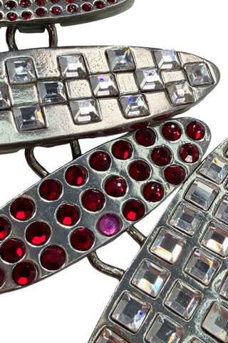 1996 Todd Oldham Collection Jeweled Oval Belt